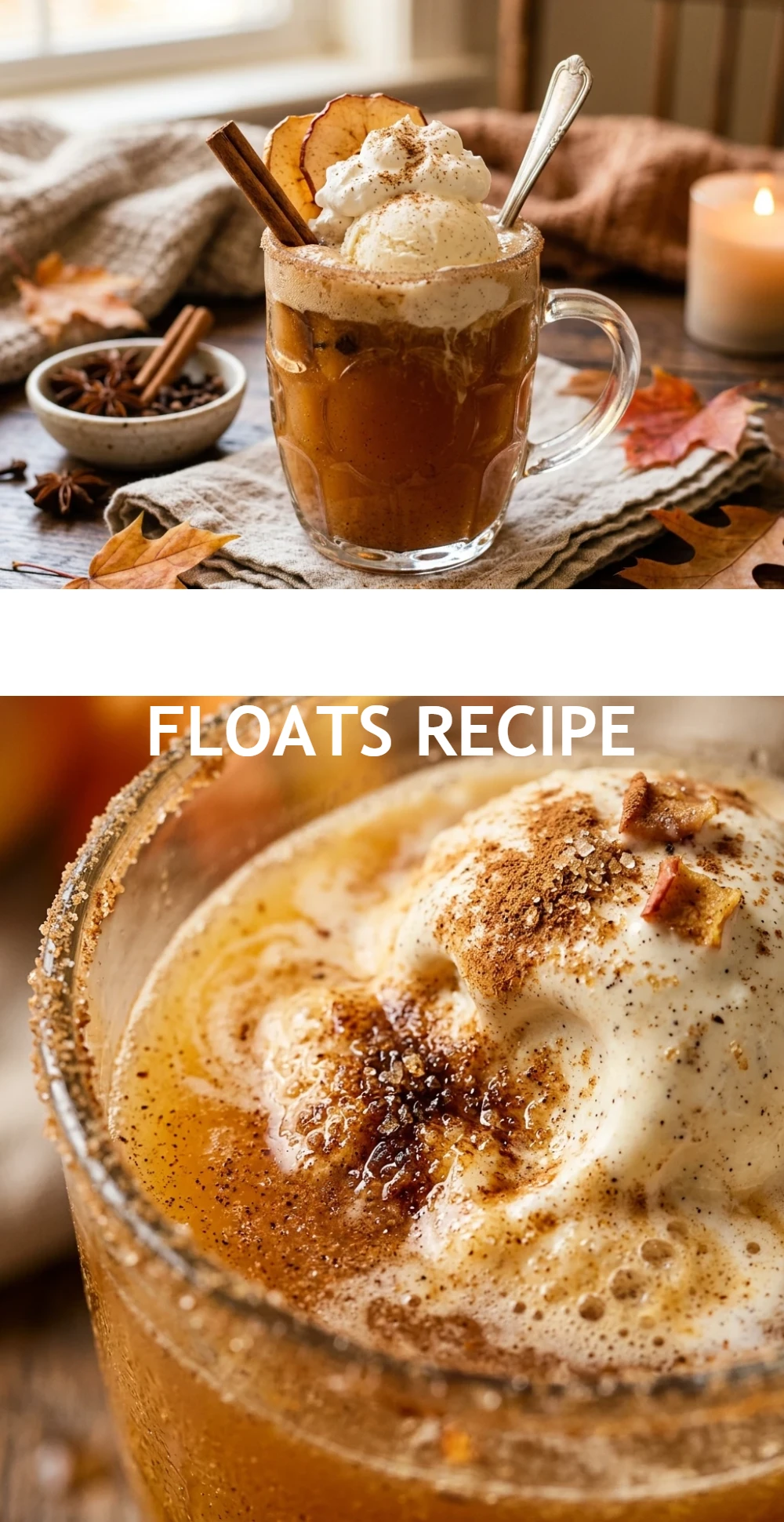 Spiced Apple Cider Floats Recipe