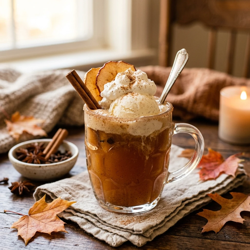 Spiced Apple Cider Floats Recipe