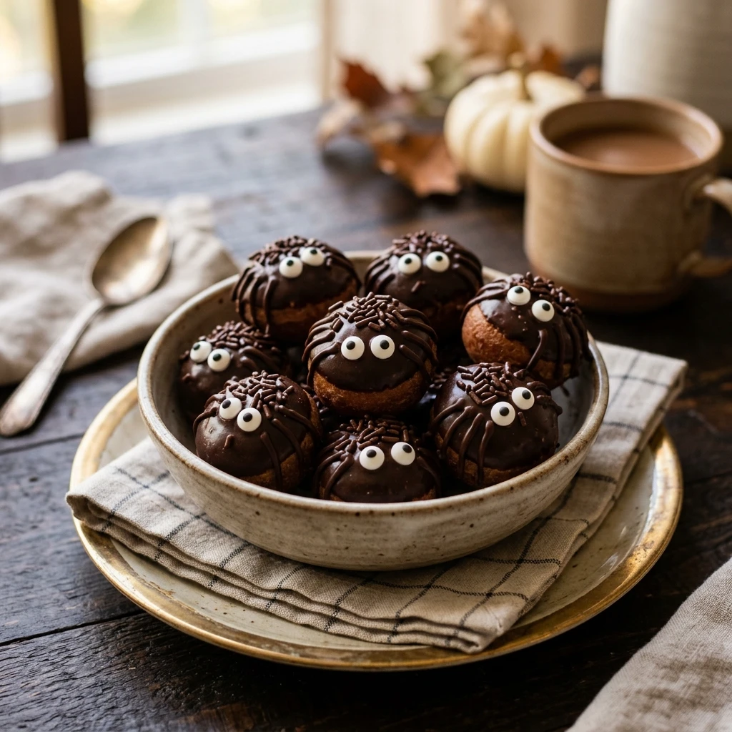Spider Donut Holes Recipe