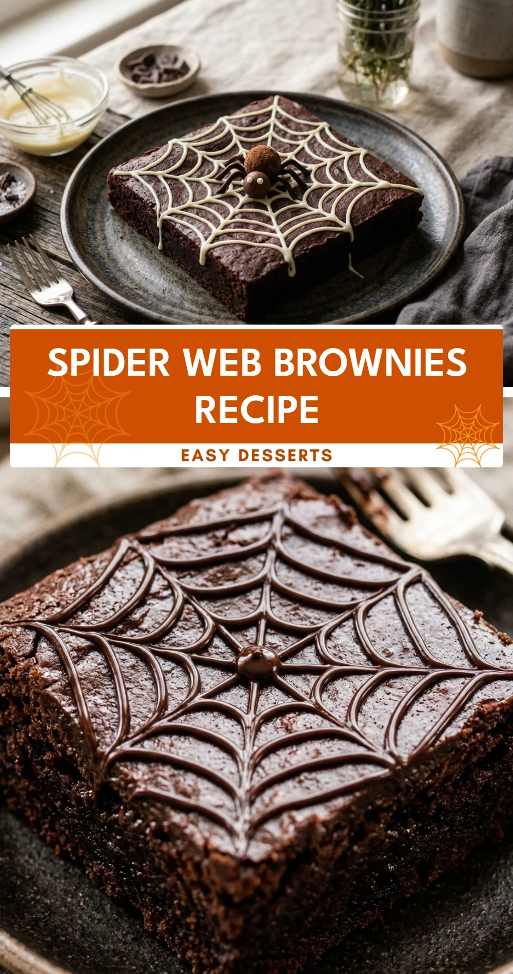 Spider Web Brownies Recipe