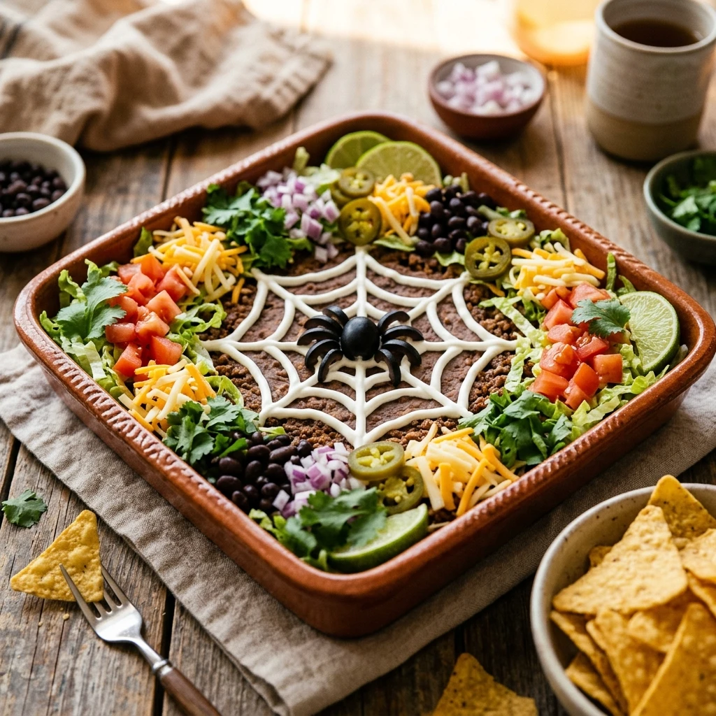 Spider Web Taco Dip Recipe
