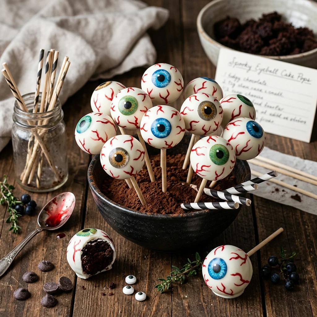 Spooky Eyeball Cake Pops Recipe