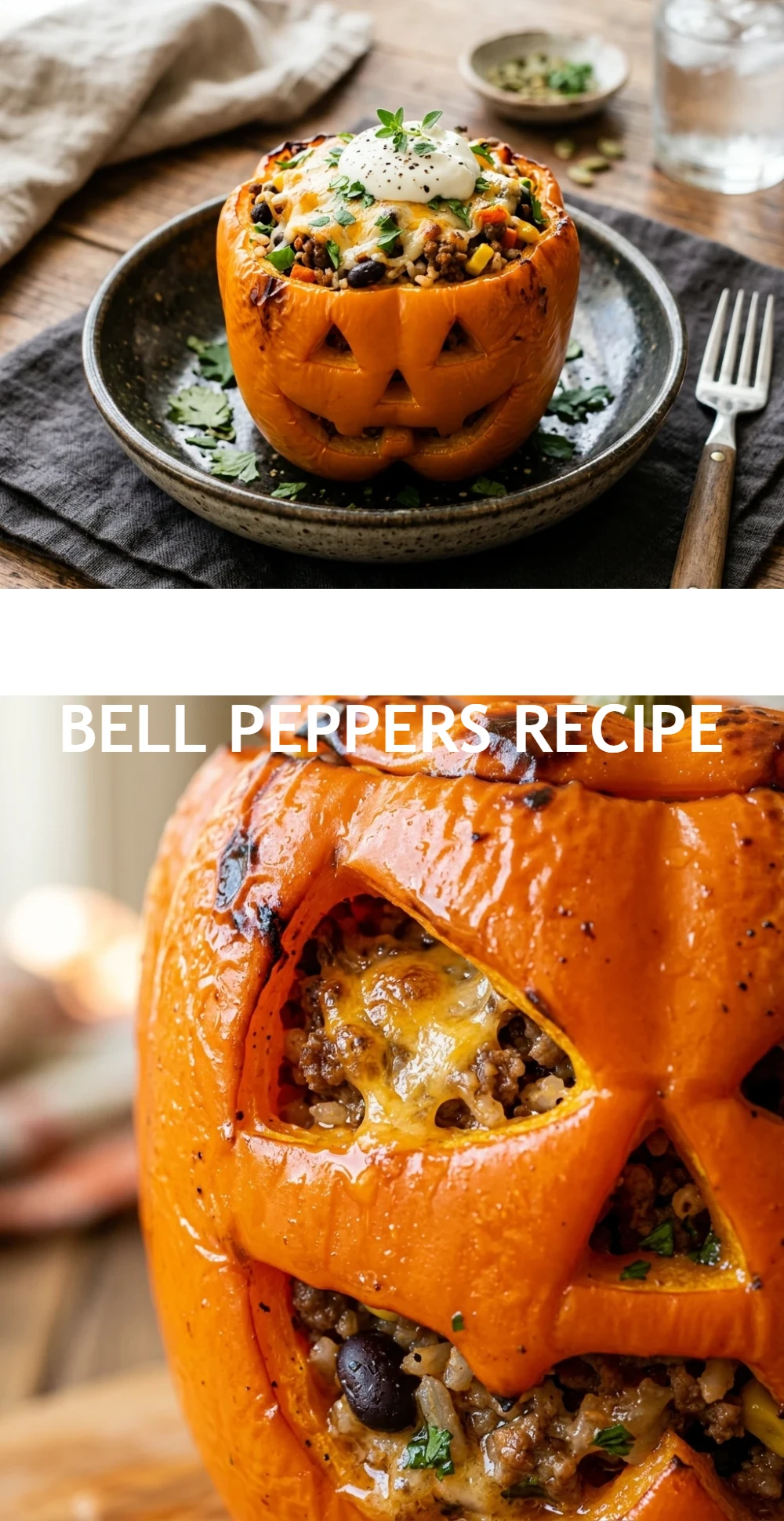 Spooky Stuffed Bell Peppers Recipe