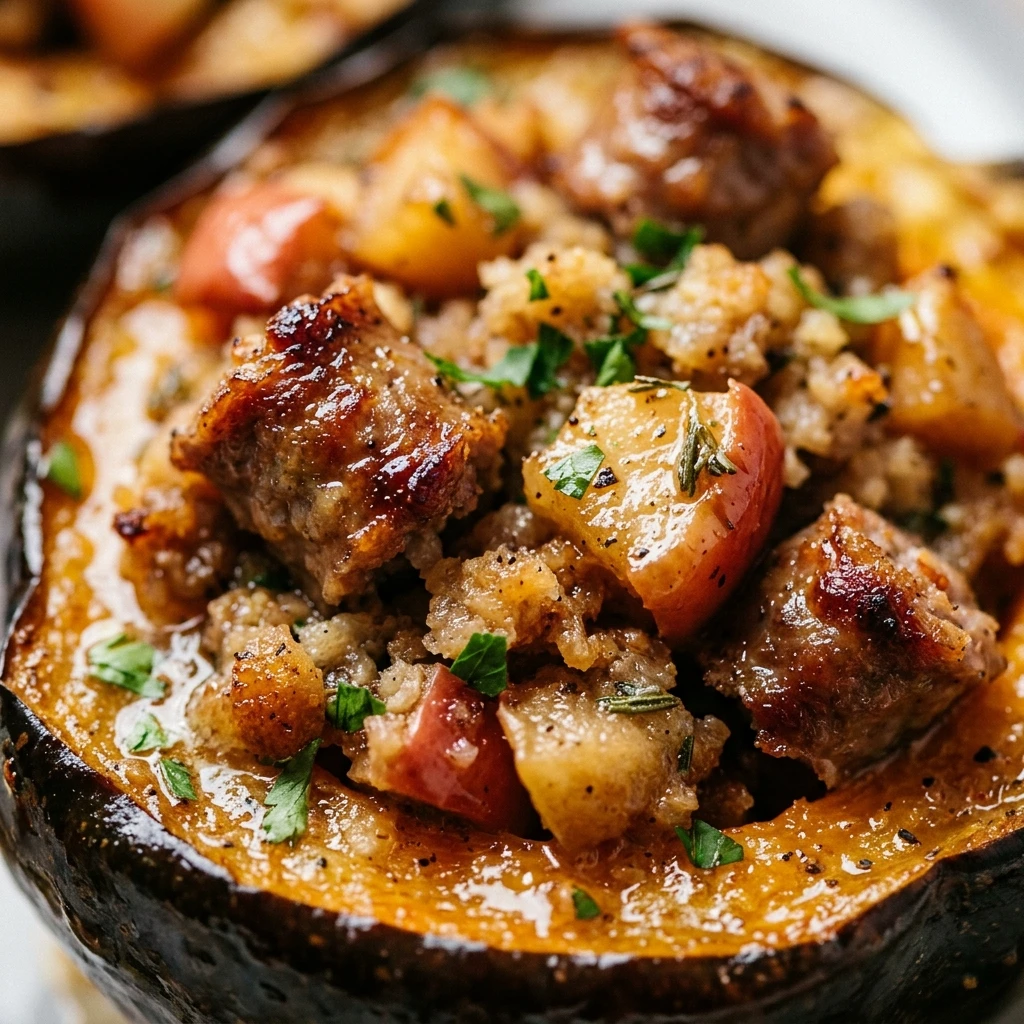 Stuffed Acorn Squash With Sausage And Apples