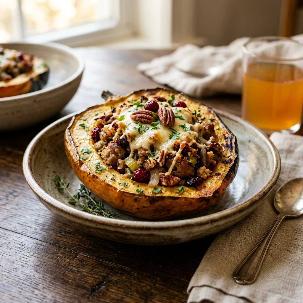 Stuffed Acorn Squash With Sausage Recipe