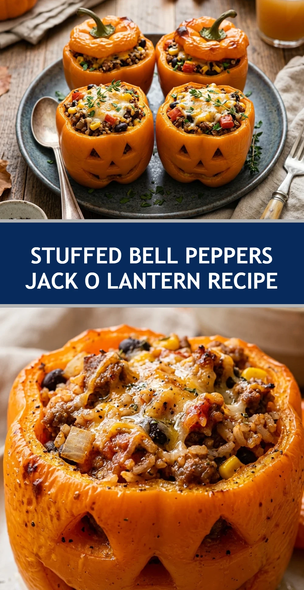 Stuffed Bell Peppers Jack O Lantern Recipe