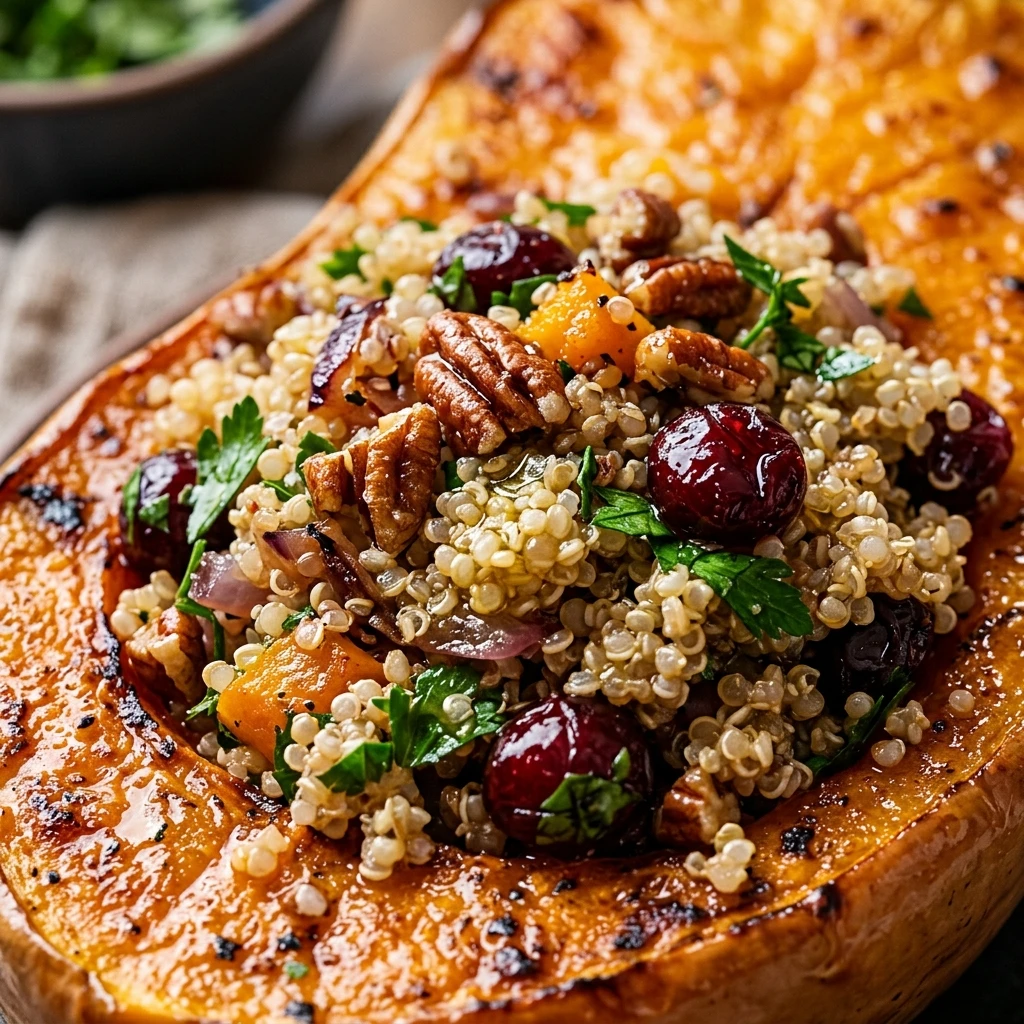 Stuffed Butternut Squash With Quinoa Recipe