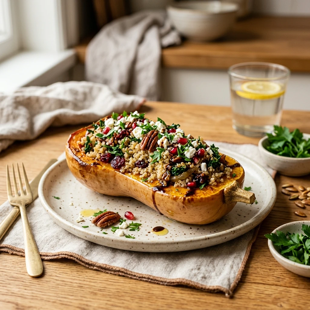 Stuffed Butternut Squash With Quinoa Recipe