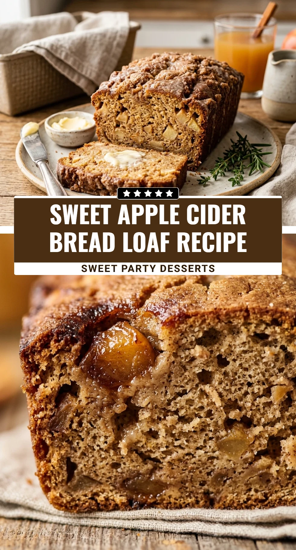 Sweet Apple Cider Bread Loaf Recipe