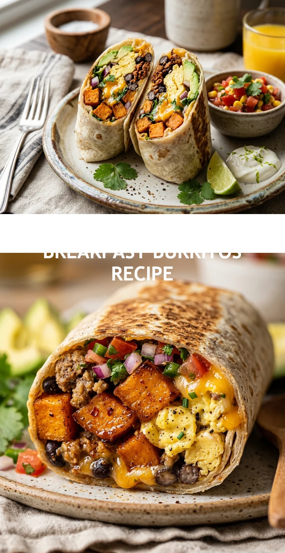 Sweet Potato Breakfast Burritos Recipe