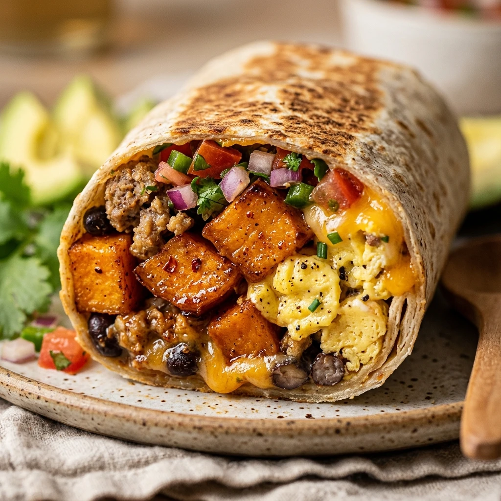 Sweet Potato Breakfast Burritos Recipe