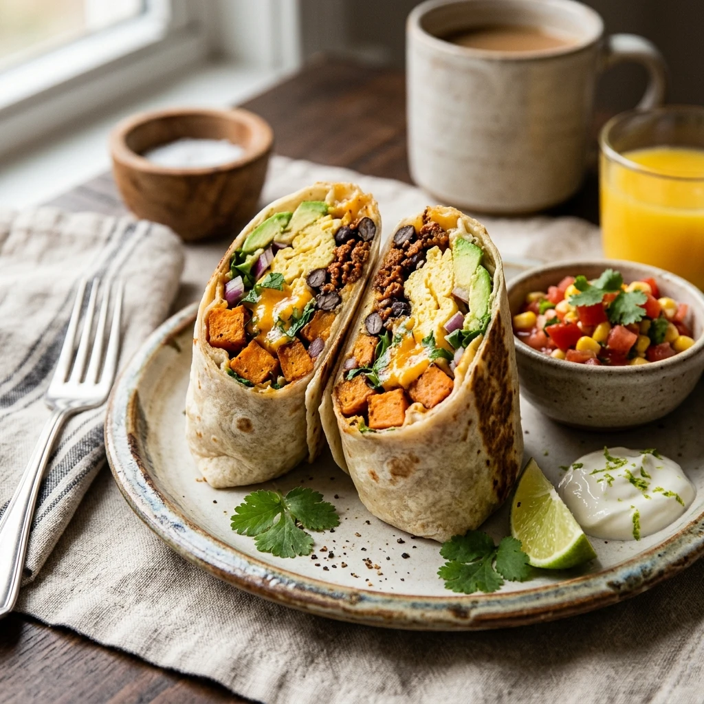 Sweet Potato Breakfast Burritos Recipe