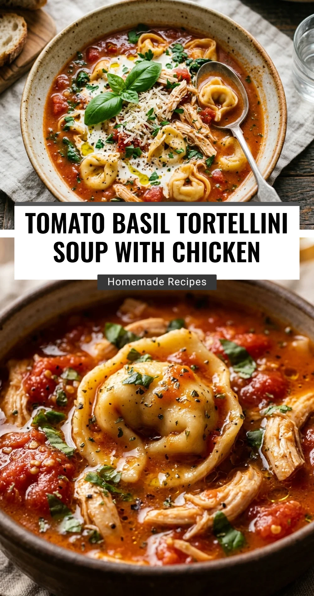 Tomato Basil Tortellini Soup With Chicken
