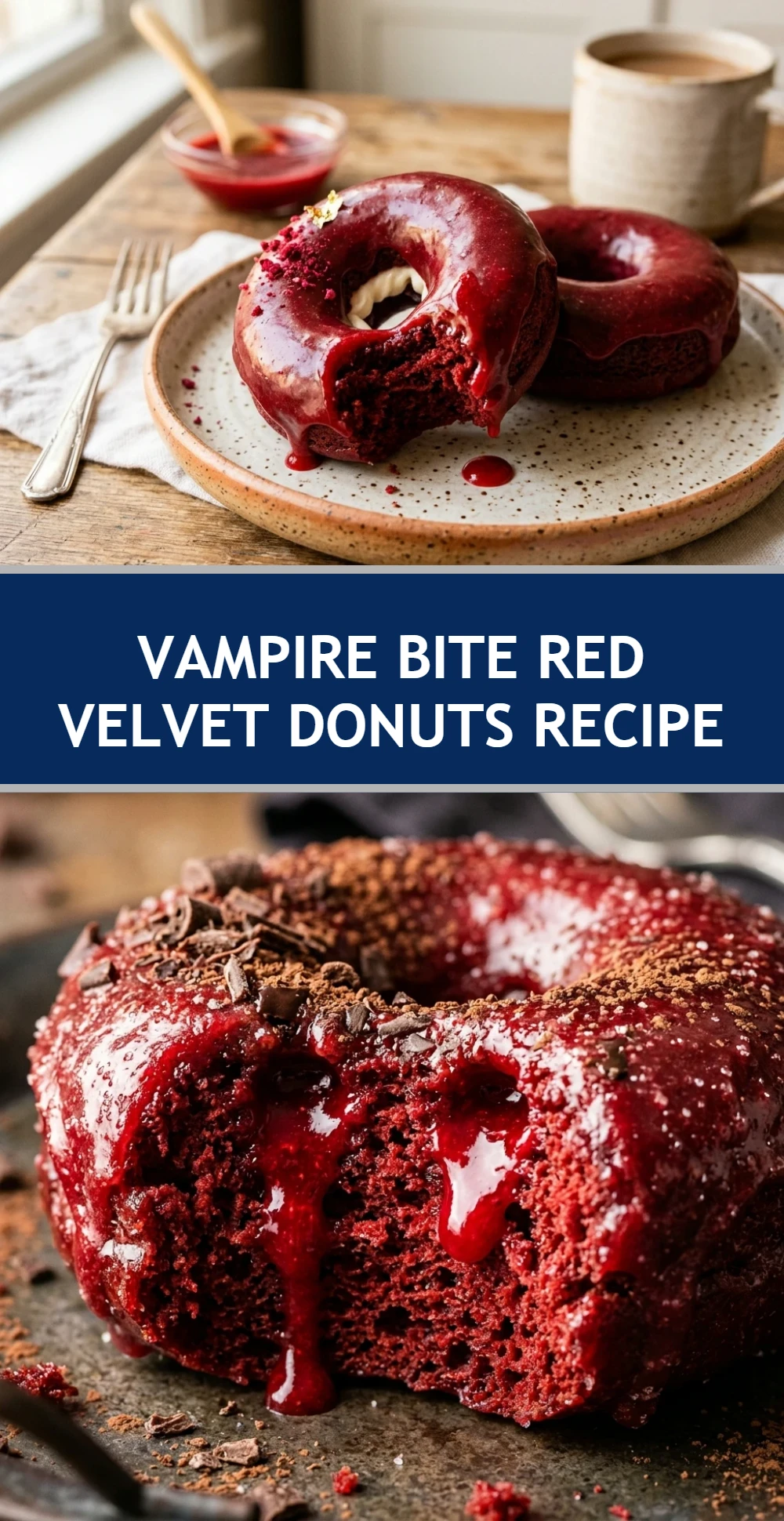 Vampire Bite Red Velvet Donuts Recipe