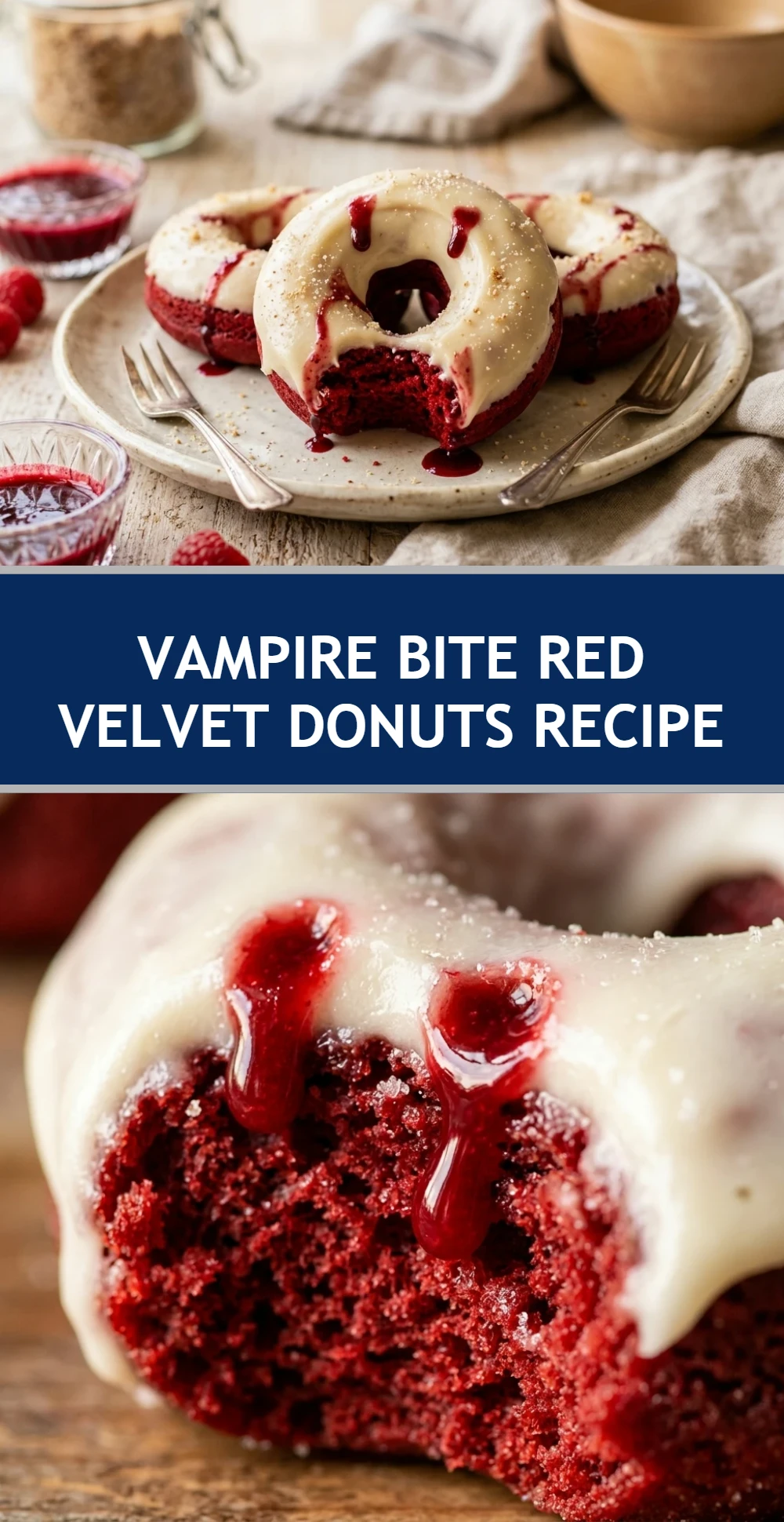 Vampire Bite Red Velvet Donuts Recipe