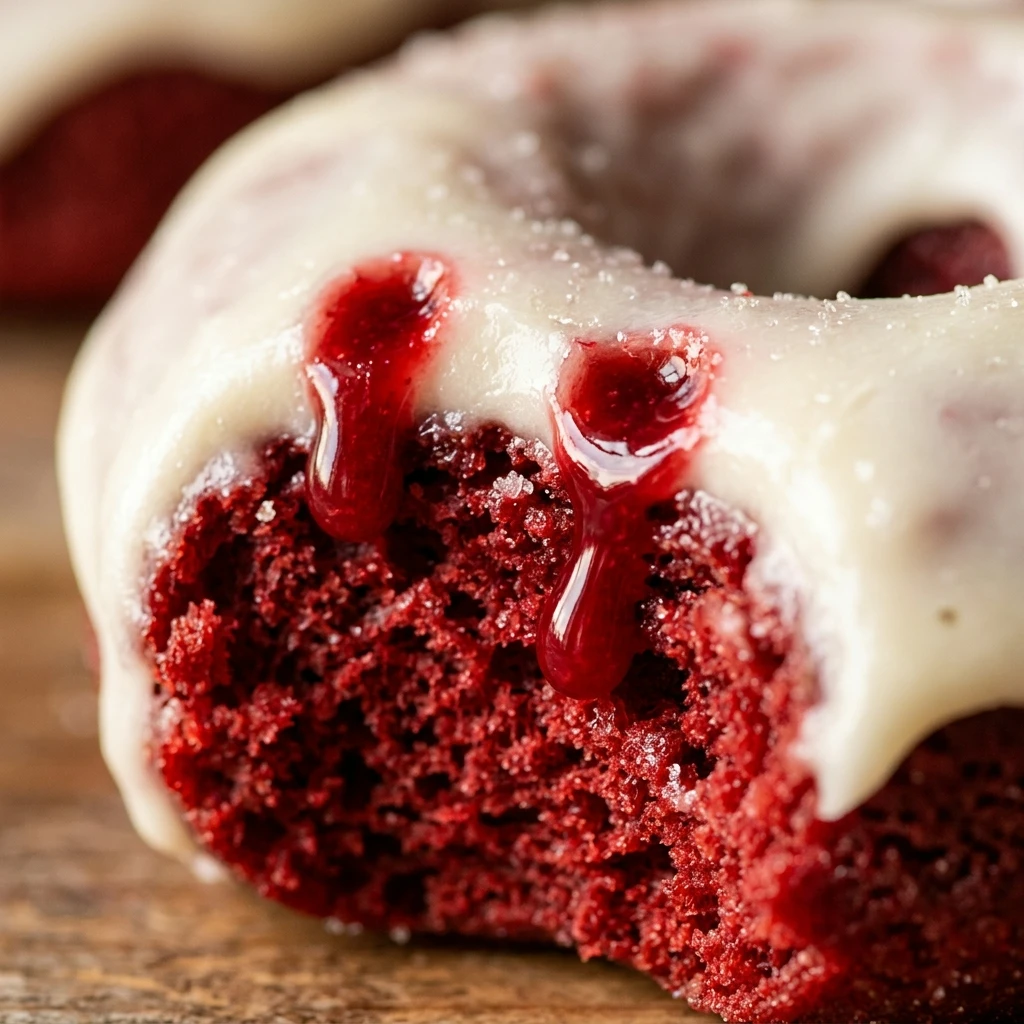 Vampire Bite Red Velvet Donuts Recipe