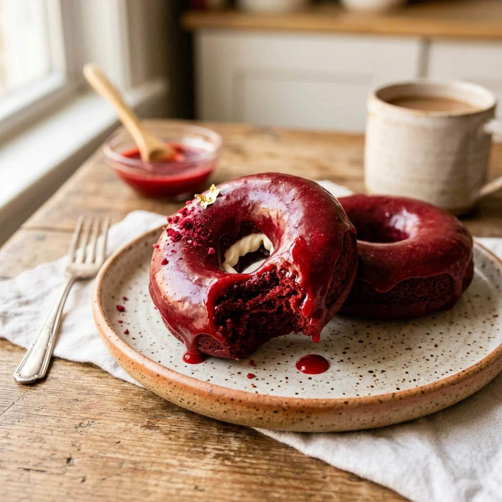 Vampire Bite Red Velvet Donuts Recipe