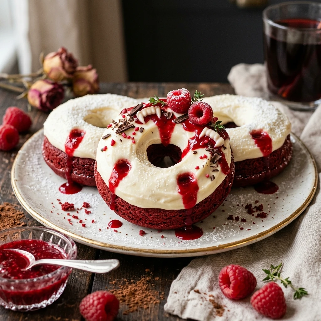 Vampire Bite Red Velvet Donuts Recipe