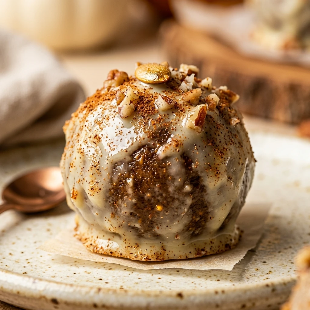 White Chocolate Pumpkin Cheesecake Balls