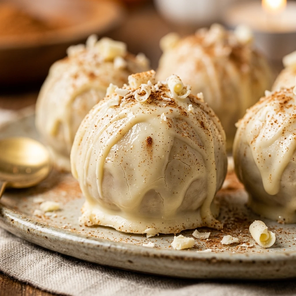 White Chocolate Pumpkin Cheesecake Balls