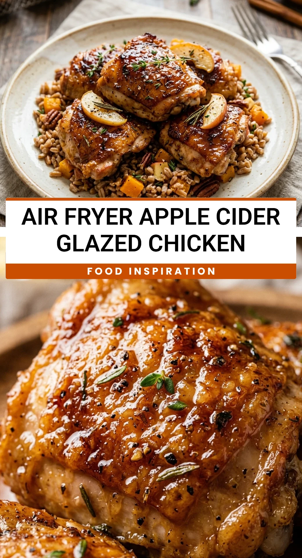 Air Fryer Apple Cider Glazed Chicken