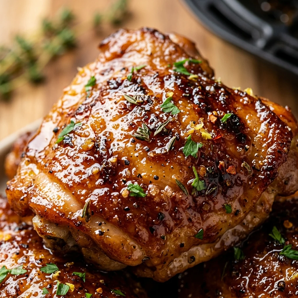Air Fryer Apple Cider Glazed Chicken