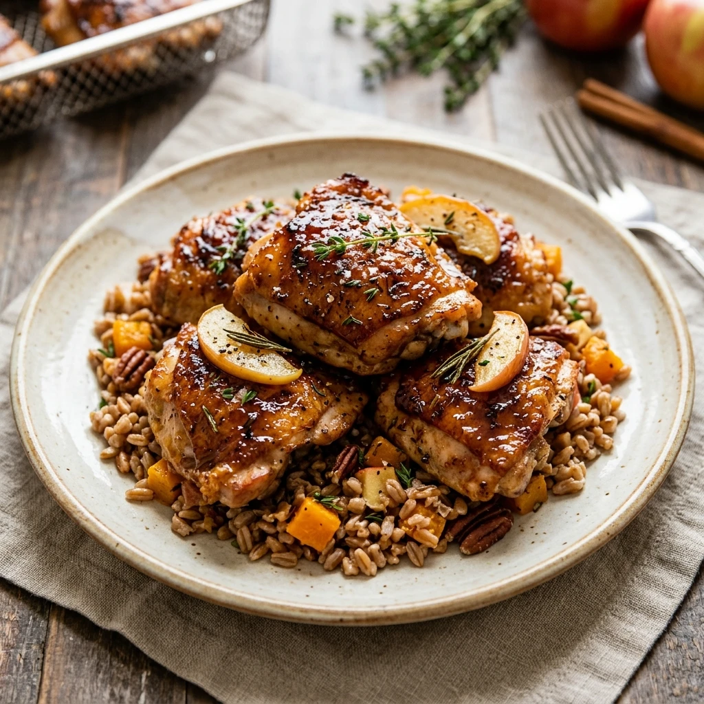 Air Fryer Apple Cider Glazed Chicken