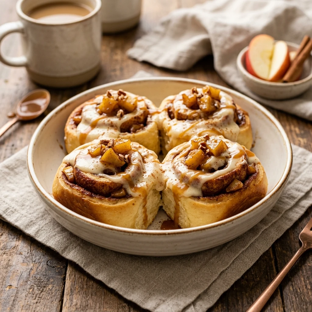 Air Fryer Apple Cinnamon Rolls Fall Breakfast