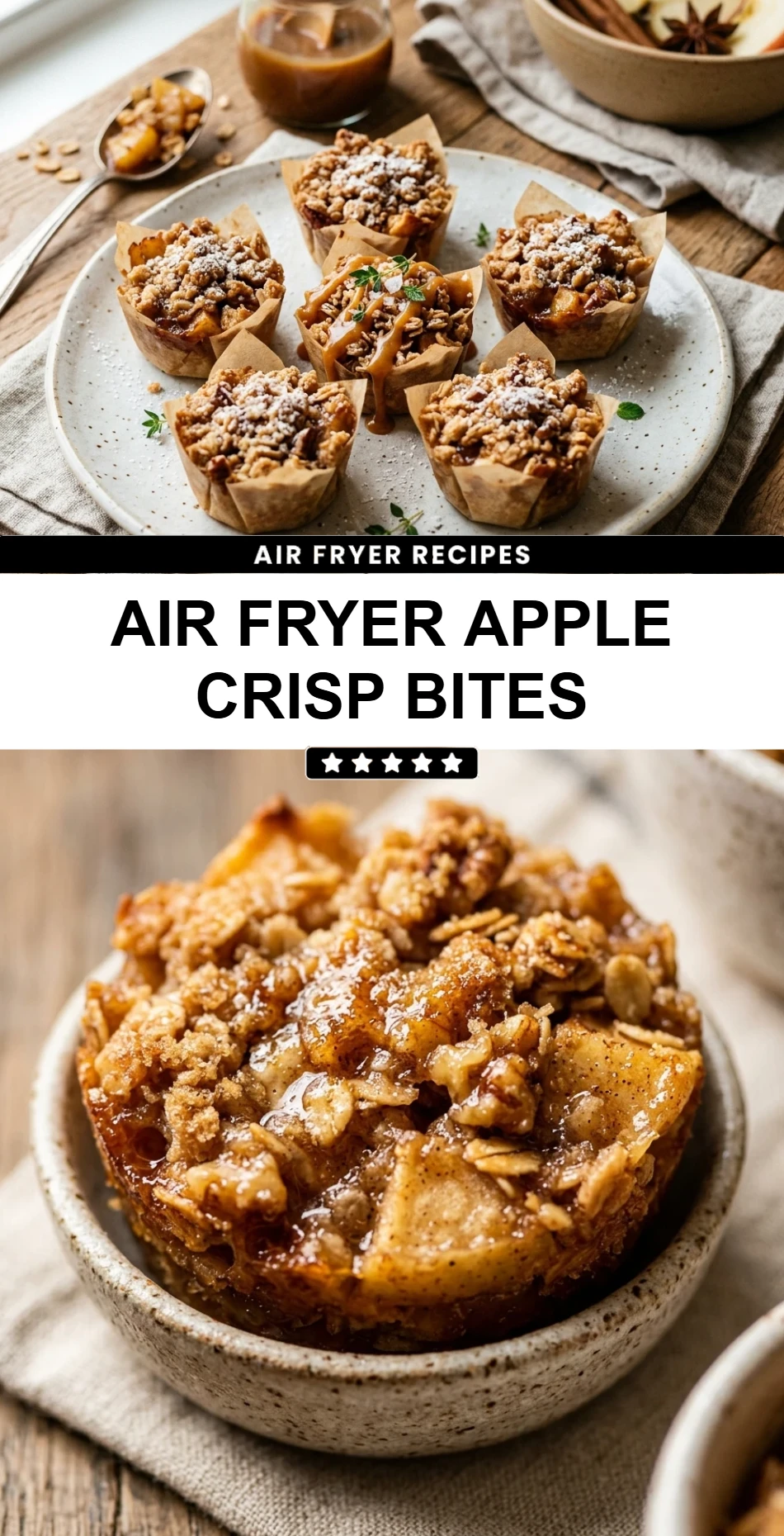Air Fryer Apple Crisp Bites