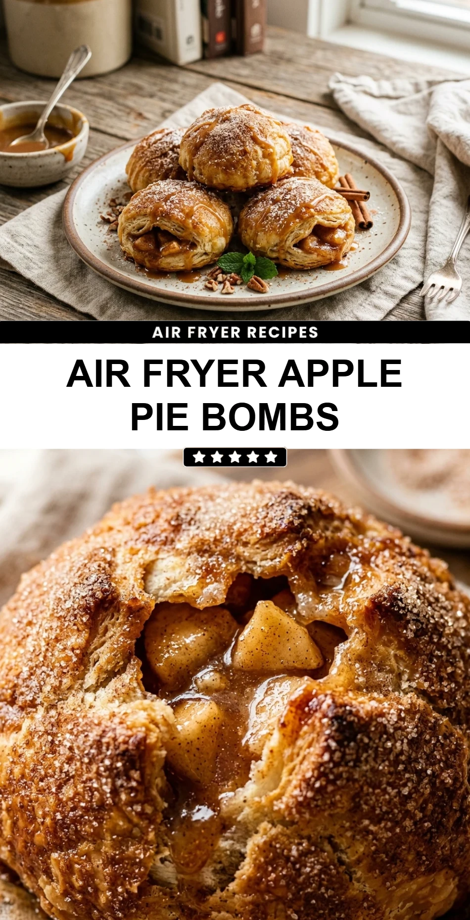 Air Fryer Apple Pie Bombs