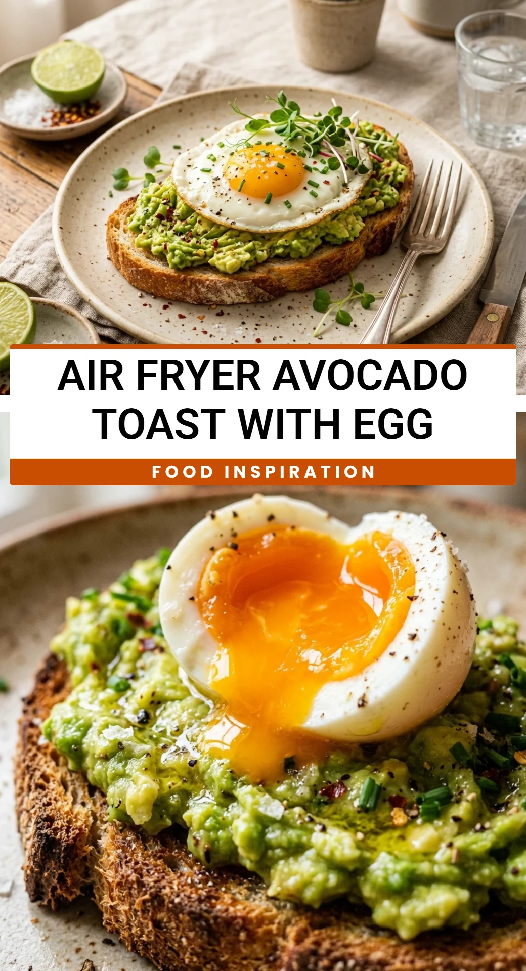 Air Fryer Avocado Toast with Egg