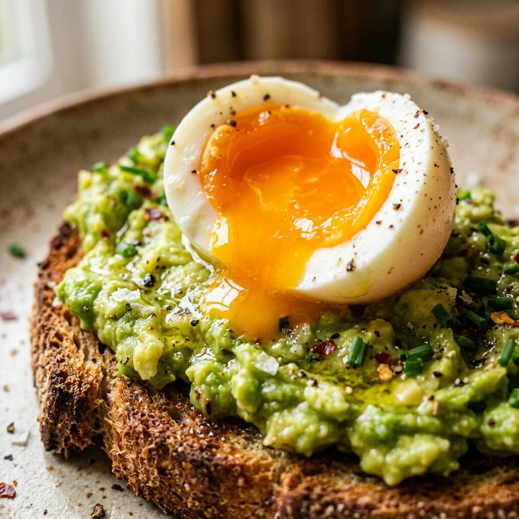 Air Fryer Avocado Toast with Egg