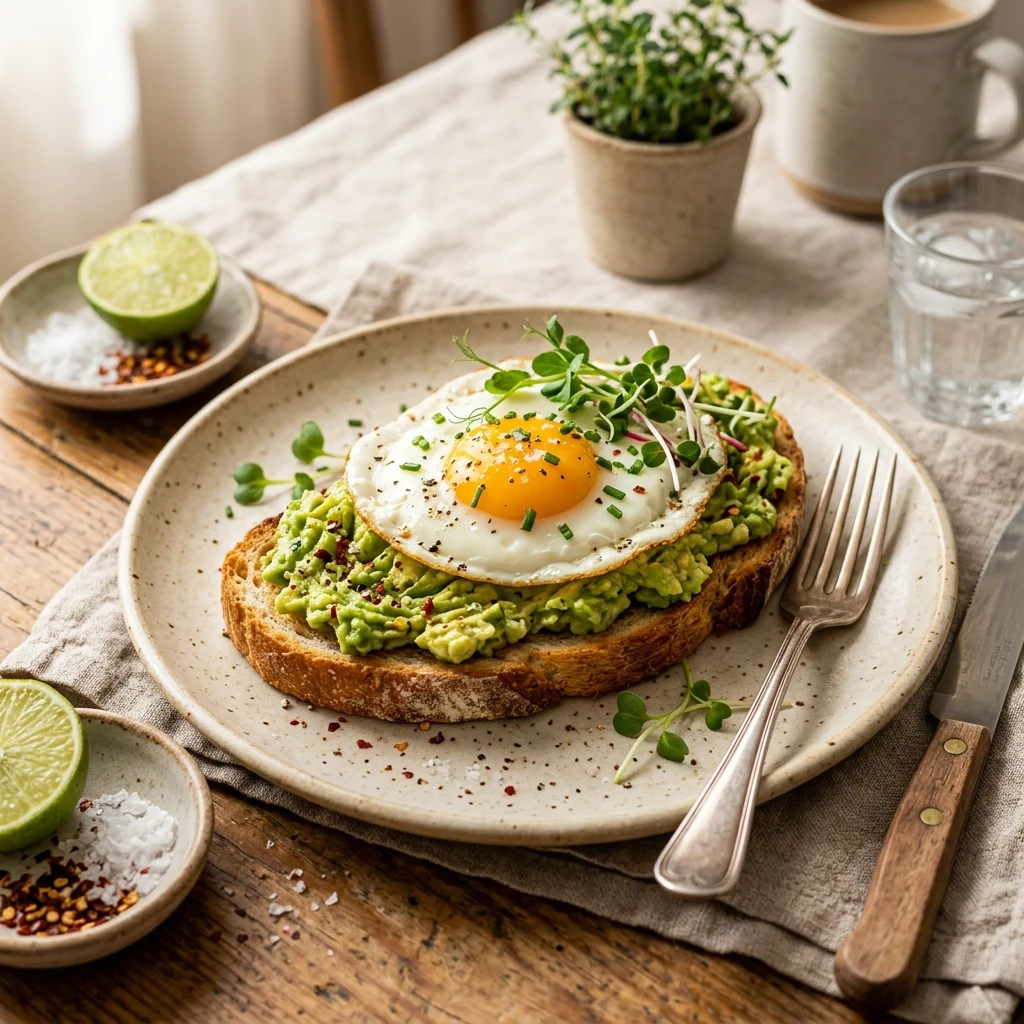 Air Fryer Avocado Toast with Egg