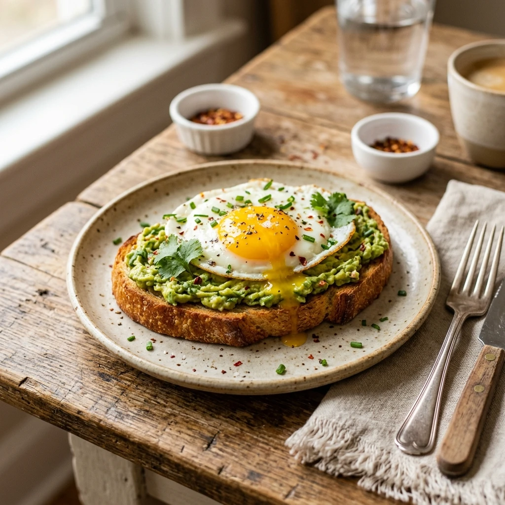 Air Fryer Avocado Toast with Egg