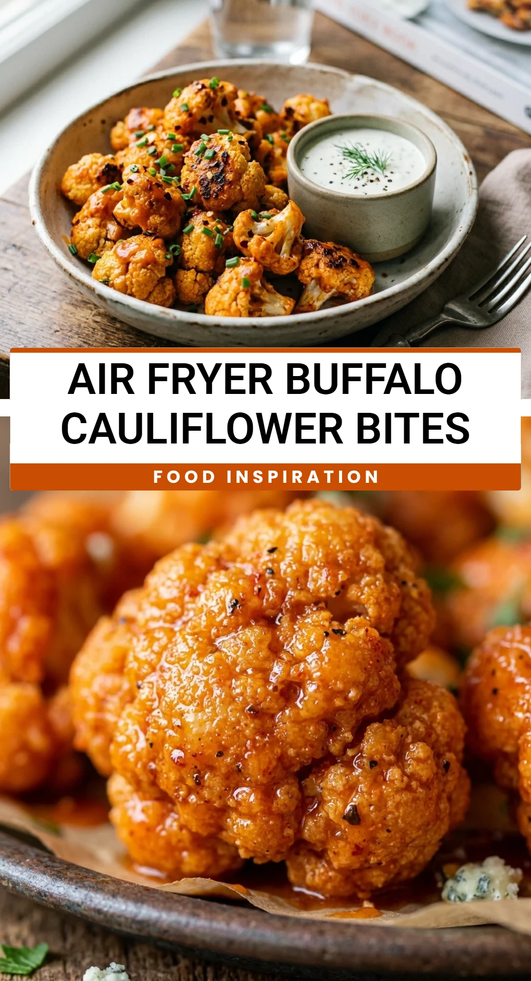 Air Fryer Buffalo Cauliflower Bites