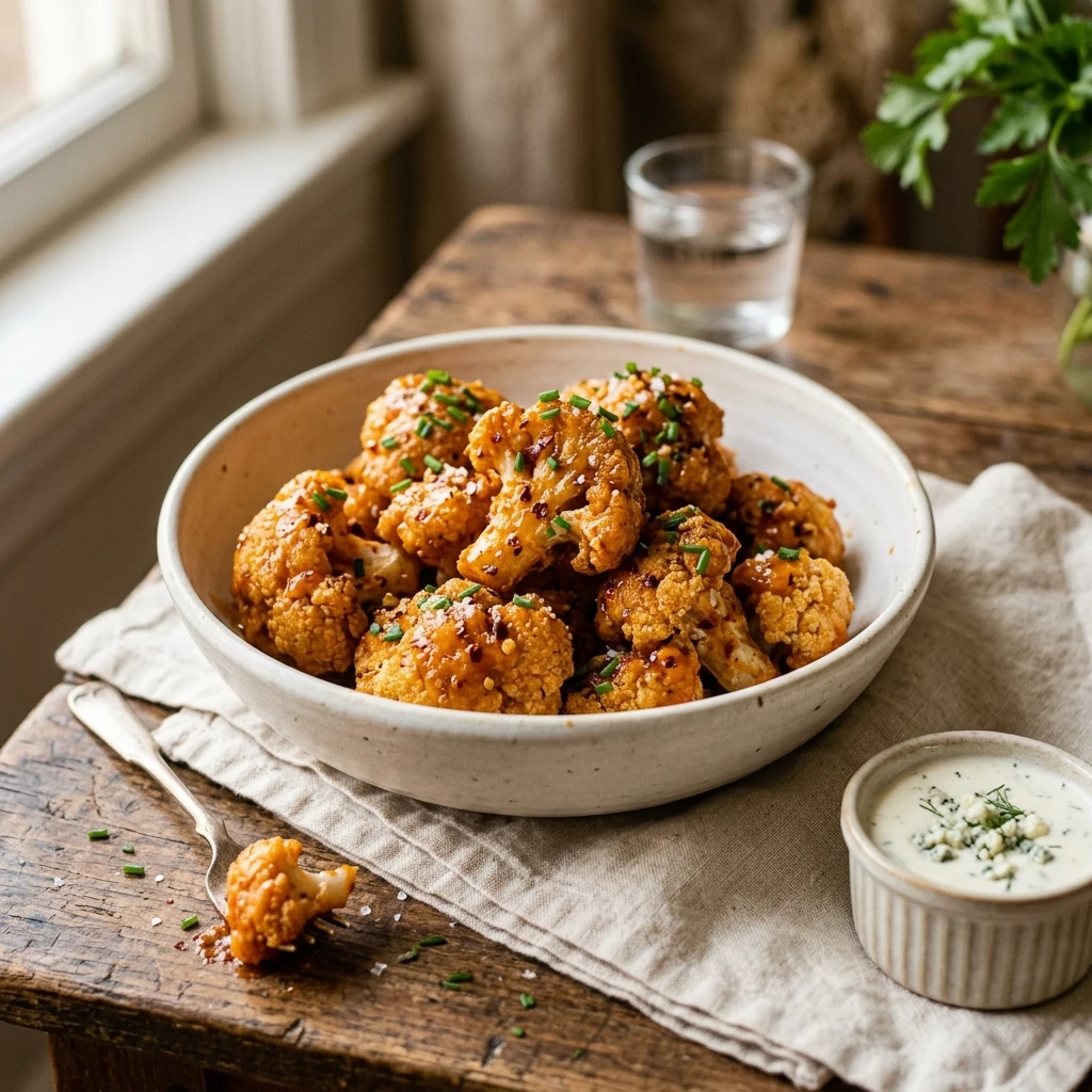 Air Fryer Buffalo Cauliflower Bites