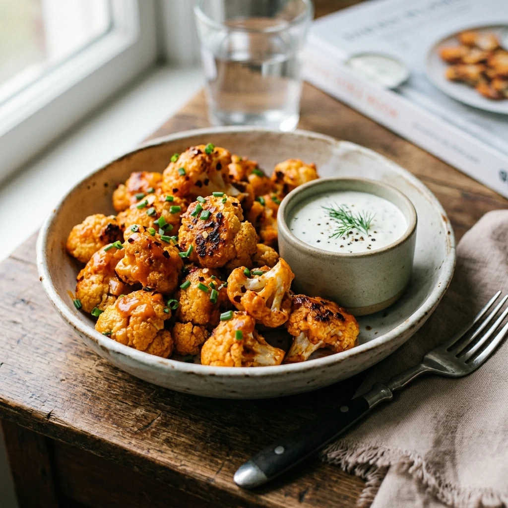 Air Fryer Buffalo Cauliflower Bites