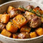 Air Fryer Butternut Squash and Sausage Dinner