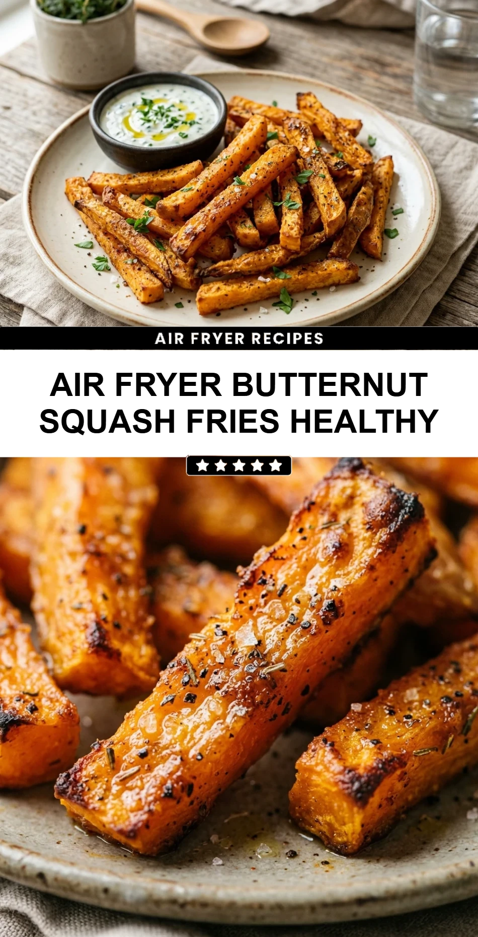 Air Fryer Butternut Squash Fries Healthy