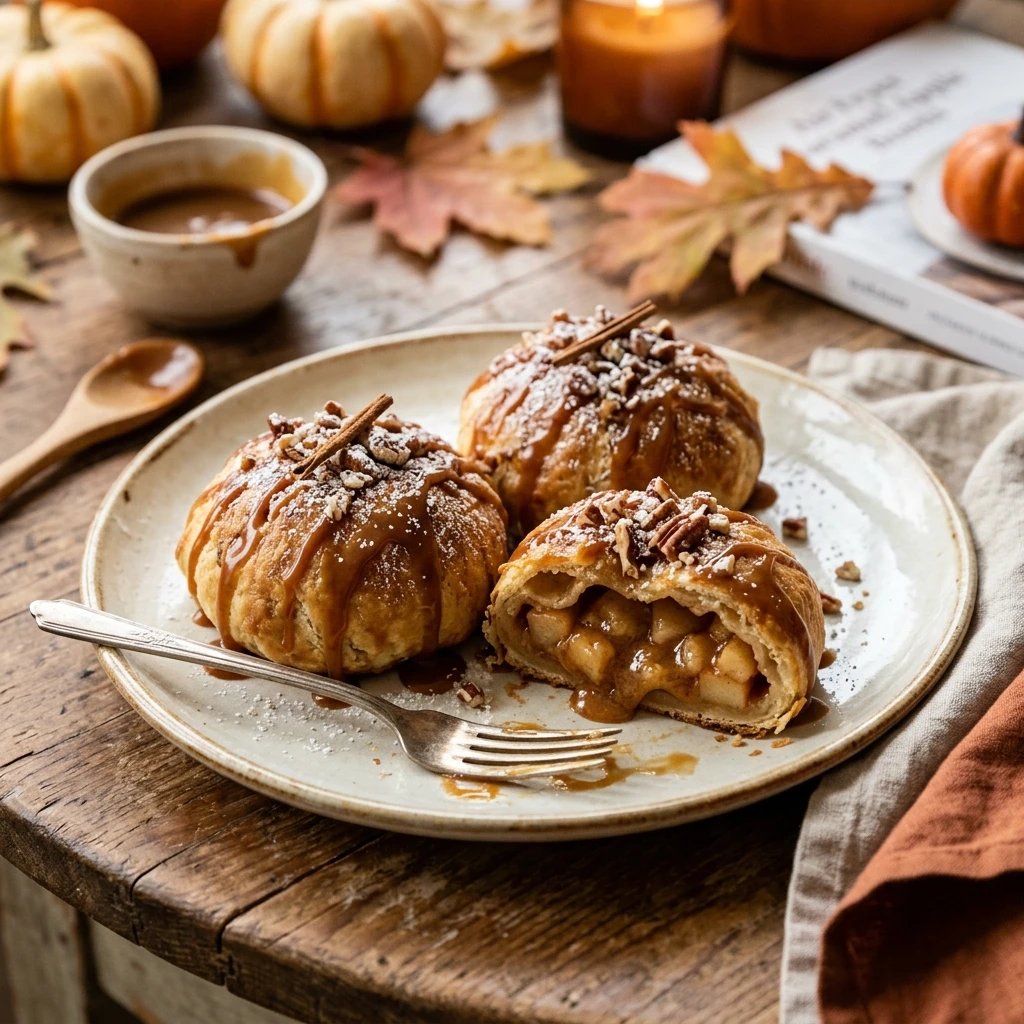Air Fryer Caramel Apple Bombs Fall