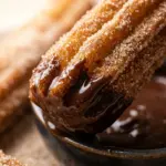 Air Fryer Churros with Chocolate Sauce