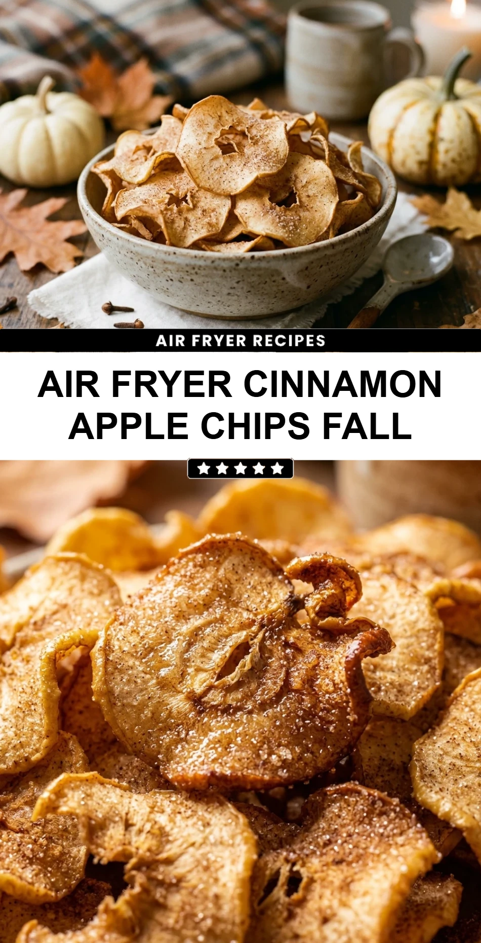 Air Fryer Cinnamon Apple Chips Fall