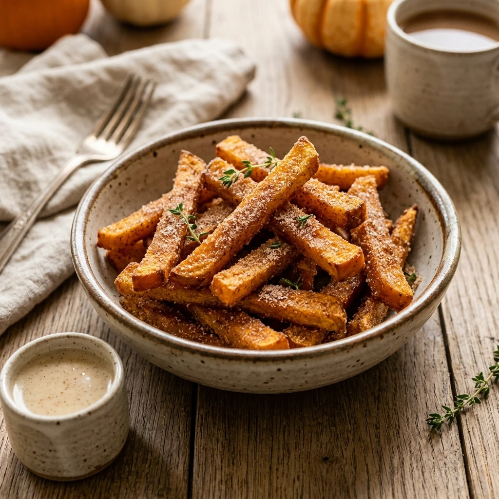 Air Fryer Cinnamon Sugar Pumpkin Fries