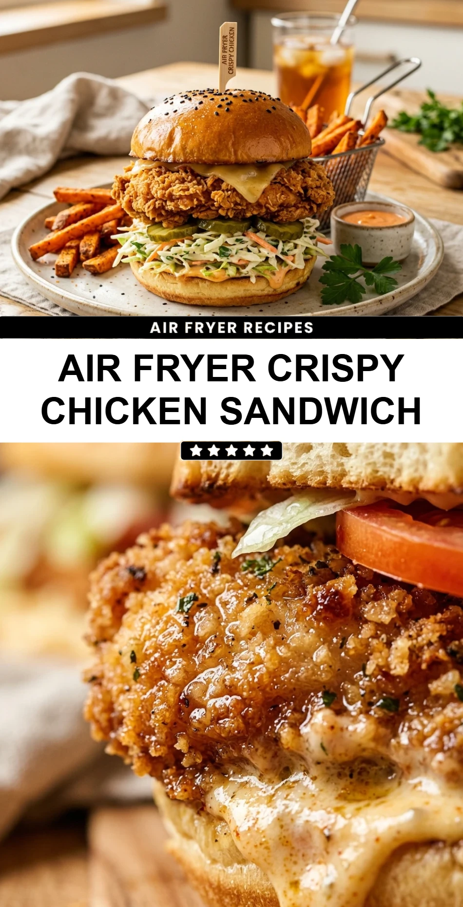 Air Fryer Crispy Chicken Sandwich