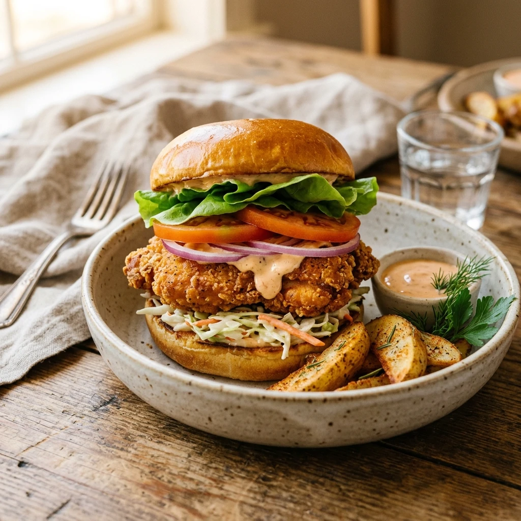 Air Fryer Crispy Chicken Sandwich