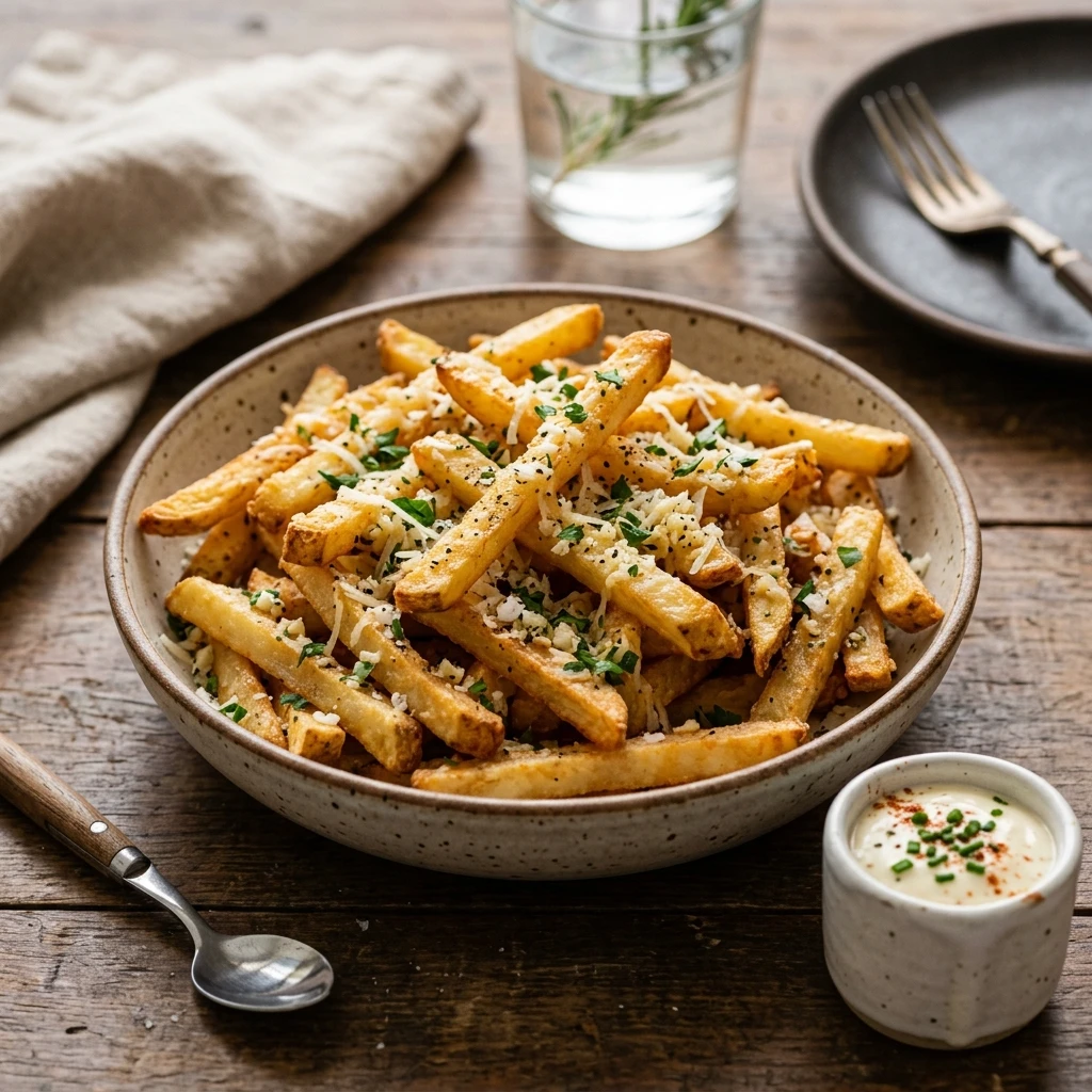 Air Fryer Garlic Parmesan Fries