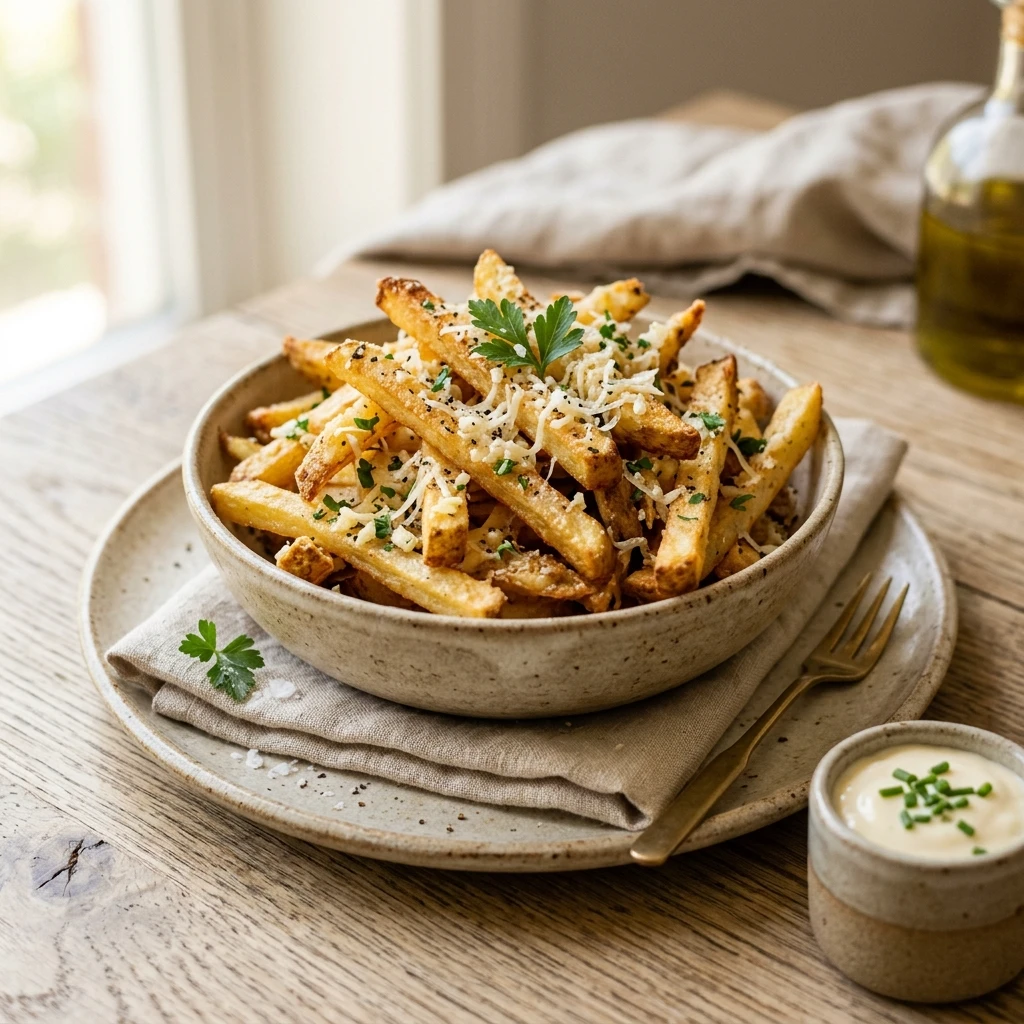 Air Fryer Garlic Parmesan Fries