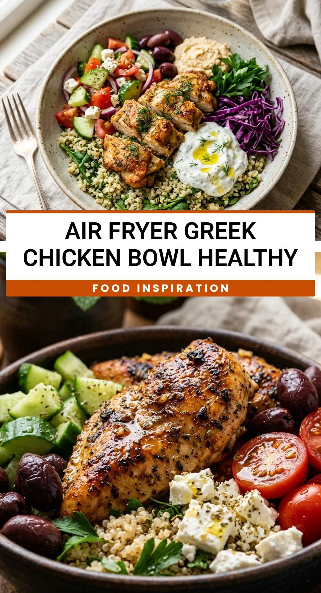 Air Fryer Greek Chicken Bowl Healthy