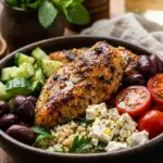 Air Fryer Greek Chicken Bowl Healthy