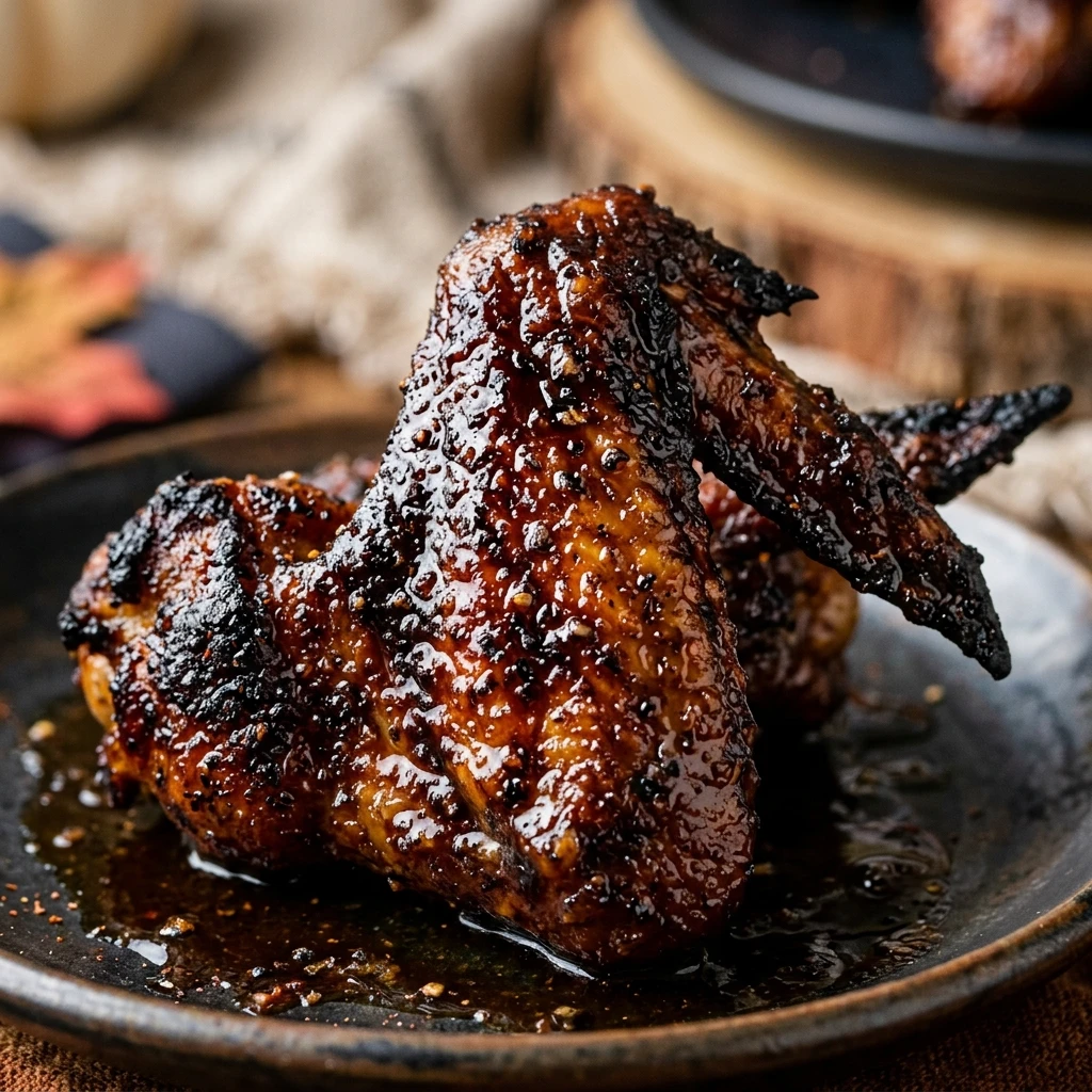 Air Fryer Halloween Bat Wings BBQ